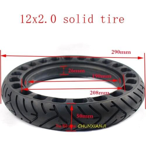 Super 12x2.0 Honeycomb Solid wheel Tire for 12 inch Hoverboard Self Balancing Electric Scooter Spare Parts 12x2.125 tyre