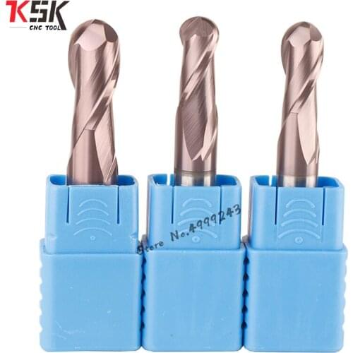 R0.5 R1 R1.25 R3 R4 R6 R8 hrc60 material Carbide ball nose End Mill four 2 flute coating use for High speed milling machine
