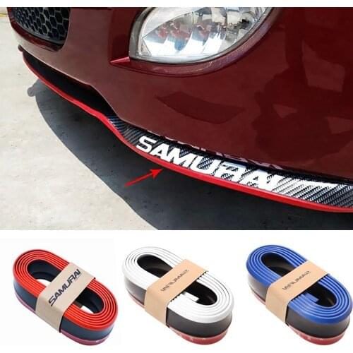 Universal Car Front Rear Side Bumper Lip Protector Strip Car Side Skirt Car Mouldings Splitter Chin Body Auto Bumper Exterior