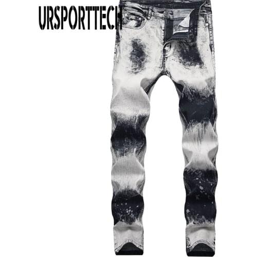 Мужские обтягивающие джинсы URSPORTTECH China At AliExpress