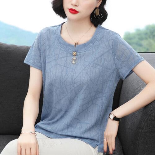 Vintage Women Mujer De Moda 2021 New Summer Short Sleeve T Shirt 4XL Plus Size T-Shirt Femininas Tops Y215