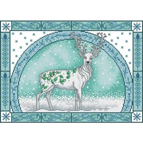 Magazine snow deer Package Greeting Needlework Counted Cross-Stitching Kits New Style Counted Cross stich
