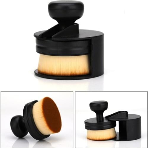 1 PC Single Push-Pull Portable Makeup Brush O Shape Seal Stamp Professional deep pore Brushes Foundation Powder Blush Brush
