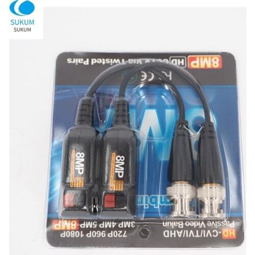 10Pairs 8MP Twisted BNC CCTV Video Balun Passive Transceivers UTP Balun BNC Cat5 CCTV UTP For Surveillance Camera