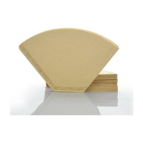 100pcs/set Coffee Paper Filter Unbleached Wooden Hand Drip Cup Paper Espresso Coffee Filter Coffee Tools
