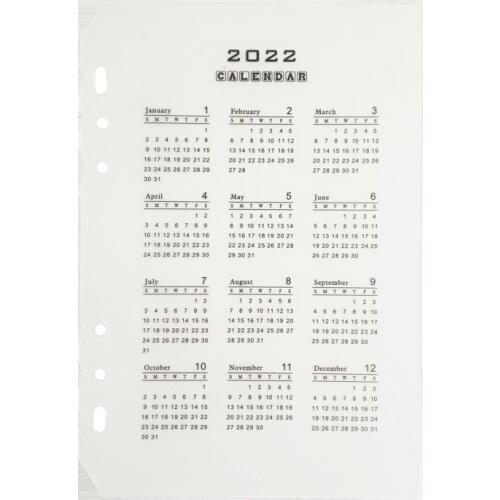 2021 Elastic Calendar Transparent PP Separator For A5/Personal Size Rings Notebook Soft Plastic Partition For Planner Sketchbook