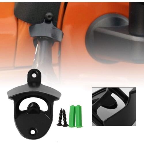 Car Rear License Plate Bottle Opener & Installation Hardware Set For Jeep Wrangler JK Outdoor Zinc Alloy Car Styling