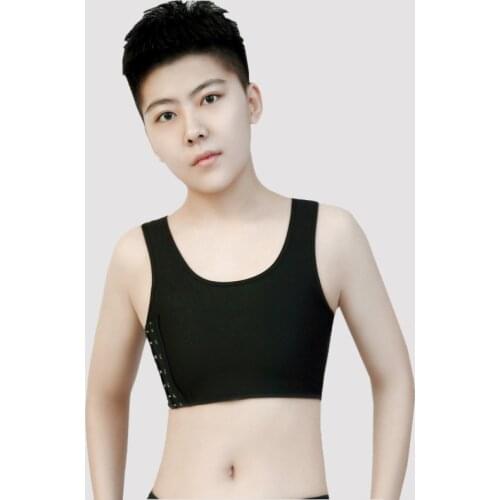 Breathable Les Lesbian Undershirt Sports Underwear Comfortable Sport Vest Tomboy Buckle Short Chest Binder Slimming Corset