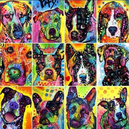 Evershine Diamond Embroidery Dog Cross Stitch Diamond Painting Kit Animals Rhinestone Picture Mosaic Sale Home Decoration