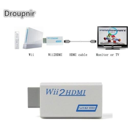 HDMI Adapter for Wii To HDMI Adapter 3.5mm Audio For Wii to HDMI Adapter Converter Support Full HD 720P 1080P for HDTV monitor