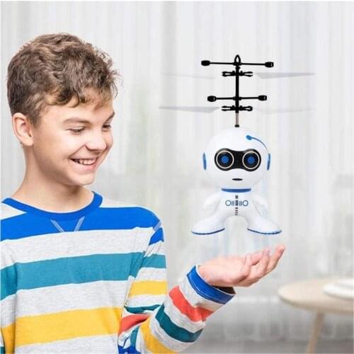 Induction Aircraft Childrens Charging and Flying Remote Control Robot Helicopter Aircraft Suspension Toy Electric