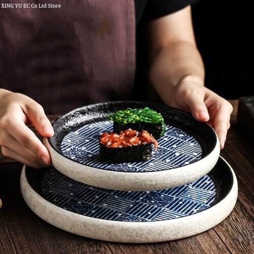 Japanese-style Ceramic Household Tableware Plate 9 Inch Disc Breakfast Plate Household Snack Snack Plate Restaurant Supplies