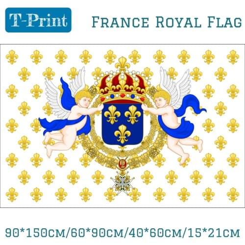 Royal Standard of the Kingdom of France 1643-1765 Ensign Flag 3ft x 5ft Polyester Banner Flying 150* 90cm Custom flag outdoor