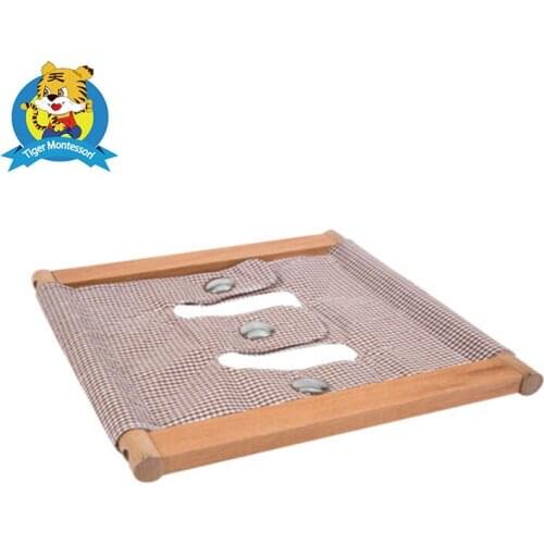 Montessori material Infant Toddler Dressing Frame: Snapping toy