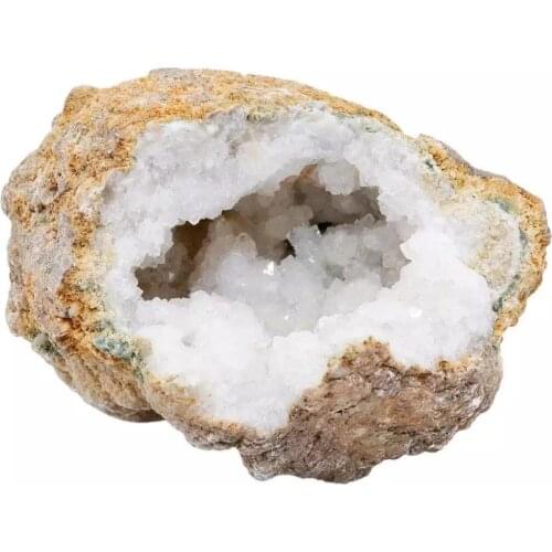 MOKAGY Natural White Crystal Geode Quartz Stone Huge Mineral Specimen Ornaments 1pc