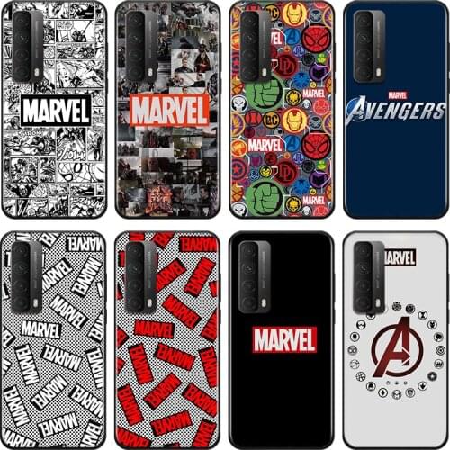 Marvel Logo Avengers For Huawei Y9A Y9S Y9 Y8P Y8S Y7A Y7P Y7 Y6 Y6P Y6S Y5P Y5 Prime Pro 2019 2020 Soft Phone Case