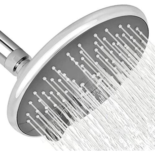 Shower Head 20x20cm 6-Inch Roud ABS Plastic Rain Rainfall Bathroom Top Sprayer High Pressure 3-Funtions