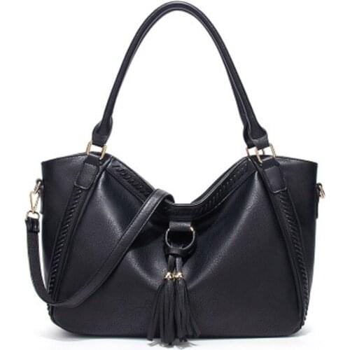 New Ladies Retro Tassels One-Shoulder Large Capacity All-Match Bucket bag