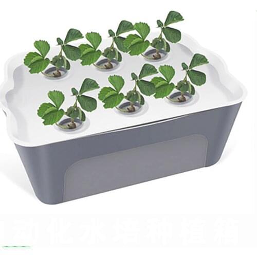 The New 220V Flower Pot PP Plastic 6 Holes Hydroponic Systems Kit Nursery Pots For Home Balcony With Nutrient Solution