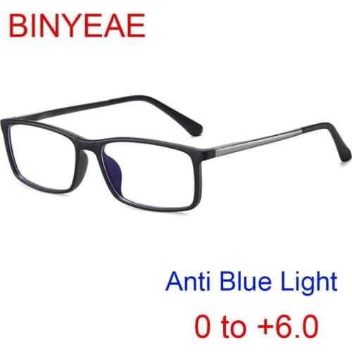 Computer Glasses Anti Blue Light Husband Business Office High Quality Reading Glasses Men Square Frames Presbyopic Diopters +0.5