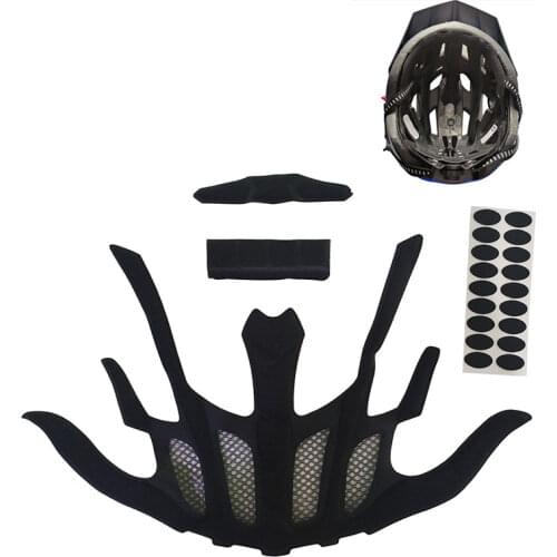 1set Cycling Helmet Pads Sealed Sponge Bicycle Electric Motorcycle Riding Helmet Velcro Lining Sponge Inner Pads Protection Pad