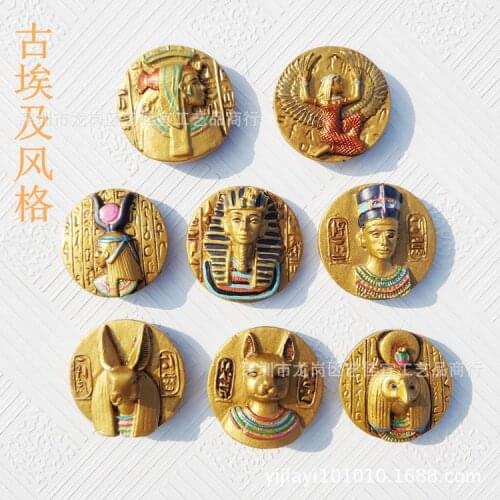 Ancient Egyptian Mythology Series Fridge Magnet Decor The Pharaoh ISIS Pasteur Horus Anubis Sphinx Hartor Refrigerator Magnets