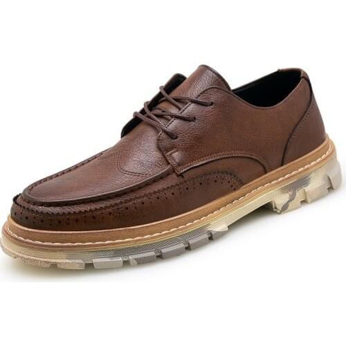 Retro Leather Shoes Men Casual Shoes Loafers Mocasines Hombre Breathable Slip Sneakers Men Shoes Leather Zapatos De Hombre