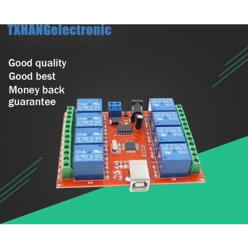 12V USB Relay 8 Channel Programmable Computer Control For Smart Home New diy electronics