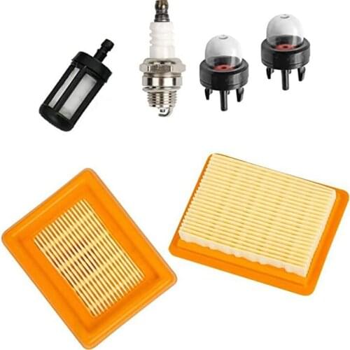 Air Filter Cleaner with Spark Plug Fuel Filter Primer Blub Replacement for STIHL FS120 FS200 FS250 FS300 FS350 FS400 FS450