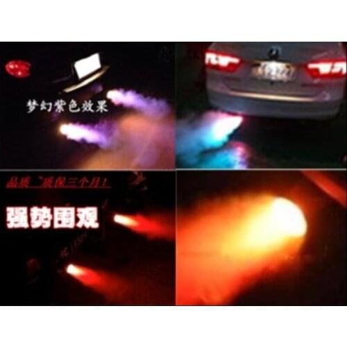 Cars Tailpipe Led Fire Tail Throat Motorcycle Muffler Exhaust Pipe of Stainless Steel Exhaust Muffler, simulation fire