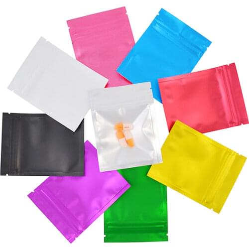 Matte Color Zip Lock Bag One Side Clear Foil Zipper Bag Food Storage Pouch Many Colors Small Gift Sample 7.5x10/8.5x13/10x15cm