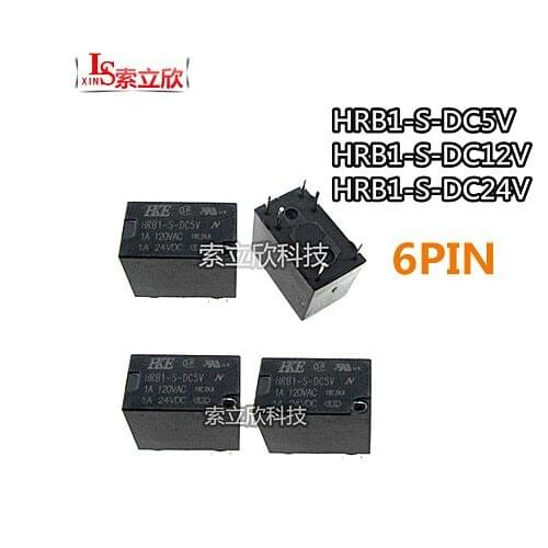 10PCS 100%Original NEW Signal relay HRB1-S-DC5V HRB1-S-DC12V HRB1 S DC5V HRB1SDC24V HRB1-S-DC24V HRB1 DC5V 5V 12V 24V 6PIN