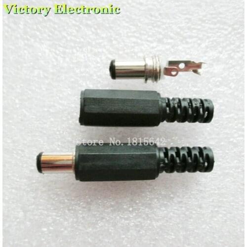 10PCS/Lot DC Power Plug 5.5*2.1MM 9mm Short DC005 Charge Male 5.5*2.1mm Wholesale