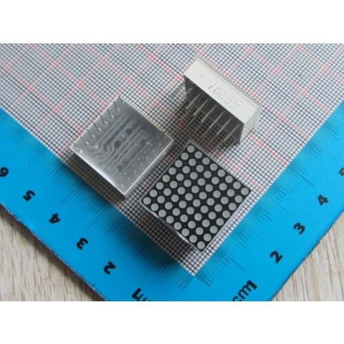 10pc New 1.9MM dot matrix 8*8 highlighted red common anode 20*20MM (16 feet)