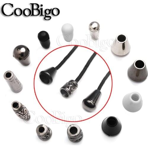 10 pcs Cord Lock Ends Plastic Hole Bell Stopper Toggle Clip Rope for Sportswear Backpack Bags DIY Parts Accessories