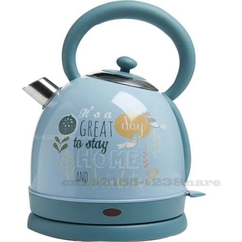 220-240V/1800W Electric Kettle Retro 304 Stainless Steel Water Boiler Hot Water Pot 1.7L Automatic Power Off Kitchen Appliances