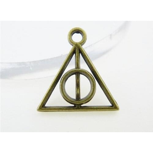 50pcs Antique Bronze Mini Triangle Charms Pendants Accessories For DIY Necklace Bracelet Alloy Jewelry 12709