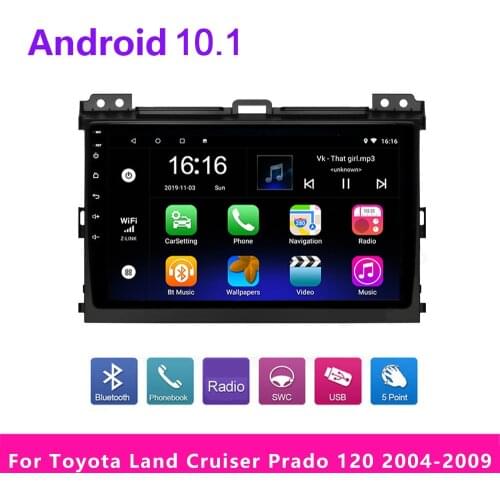JOYINCAR Car Radio Multimedia 2 din android 9.1 Video Player Navigation GPS For Toyota LAND CRUISER Prado 120 2004-2009 2+32GB