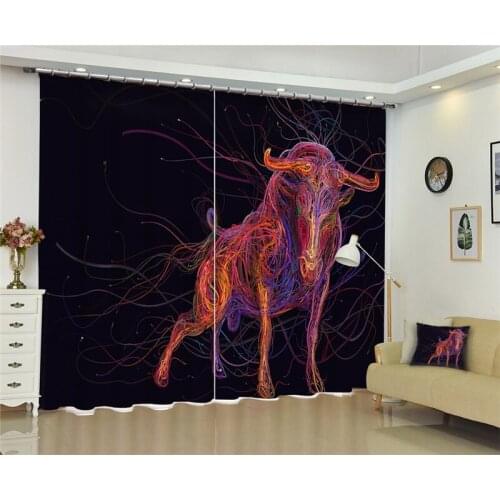 Black and white zebrat Mordern 3D Blackout Window Curtains For Living room Bedding room Hotel/Office Curtain Drapes Cortinas par