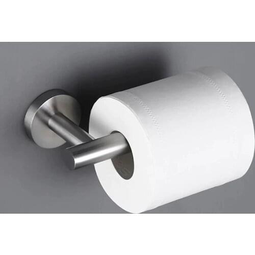 Bagnolux Bathroom Accessories Toilet Paper Holder Stainless Steel Brushed Round Easy To Clean Bedrooms High Quality Wall Mount