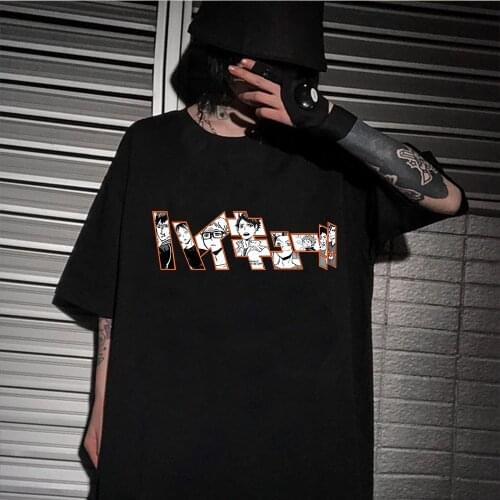 Haikyuu T-Shirt Men Anime Graphic Japanese Cartoon Cool Tee Unisex tops
