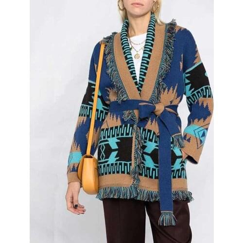 Flordevida Cashmere-Wool Wrap Cardigan luxury boho knitted cardigan sweater for women side pockets warm harajuku sweater coat