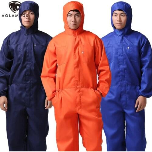 Long Sleeve Mens Overalls Summer Protect Breathable Working Colthes Worker Machine Repair Workwear Coverall Dust-proof Jumpsuit