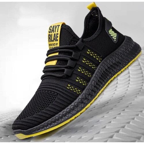 Fashion Sneakers For Men Air Mesh Tennis Shoes For Men Lightweight Training Sneakers Black Sports Shoes For Men Tenis Masculino