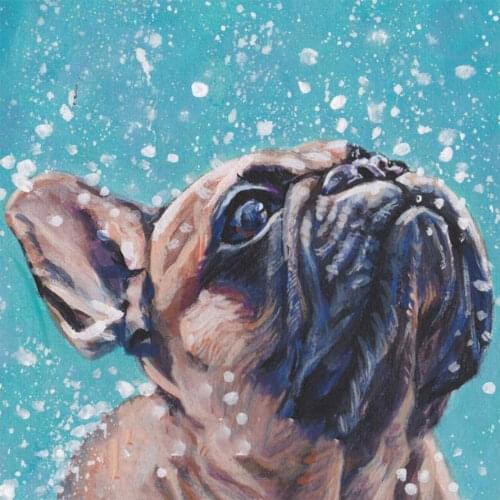 Round Full Drill Diamond Painting Cartoon American Bulldog Animal Nouveaute DIY Needlework Mosaic Embroidery 5D Cross Stitch