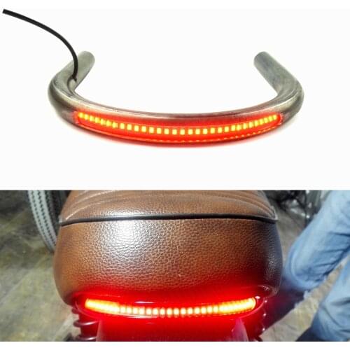 LOCHOSHI 7/8" Tube Modified Cafe Racer Universal Seat Frame Hoop Brat Loop with LED Brake Turn Singal Light for Honda CB Yamaha