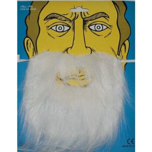 False Beard Mustache White Color christmas decorations рождественские украшения