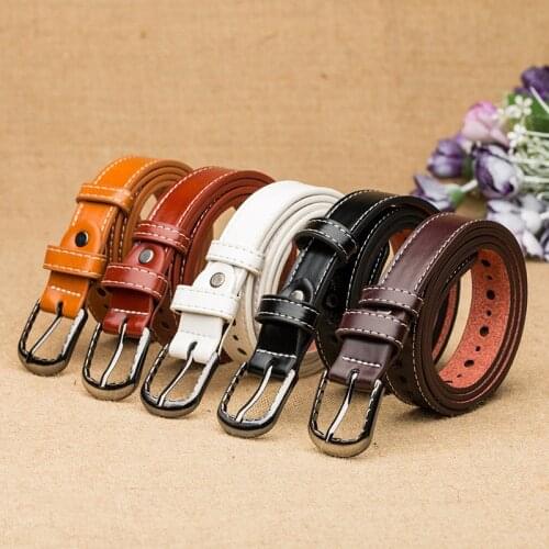 Fashion Ladies Hollow Belt Without Punching Retro Young Student Denim Decorative Pin Buckle Belt Casual Leather Pants Belt