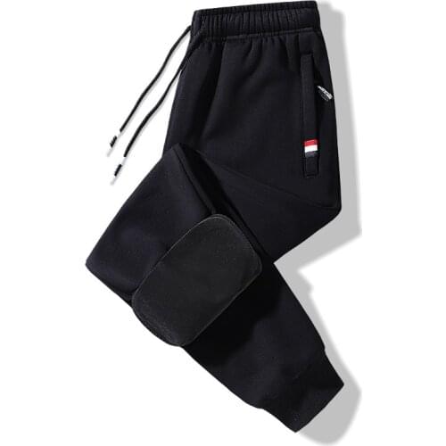 2021 Autumn Winter New Men Fleece Pants Men Cotton Loose Plus Size Casual Pants Length Pants Men Oversized Pants M-8XL