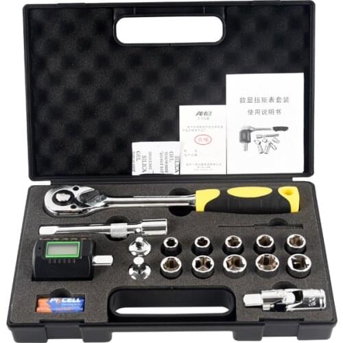 ALIYIQI 1/2 ANT-135 N.M Digital Torque Gauge Set Ratchet Socket Wrench Bicycle Repair Tools